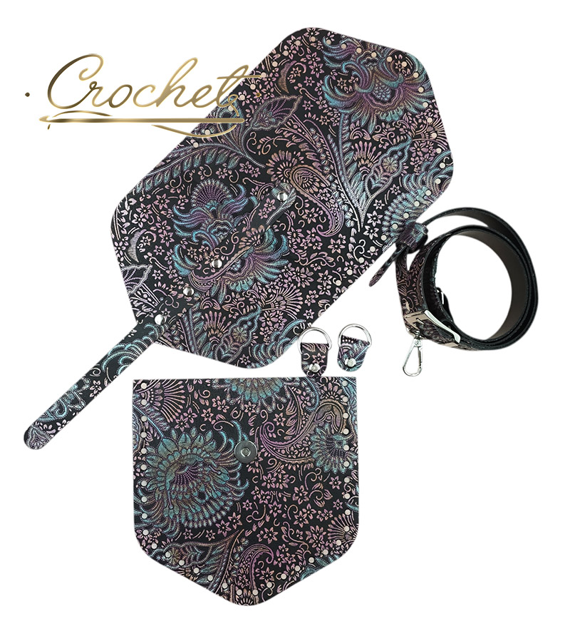 ZESTAW SKÓRZANY BAZA ASTRID – CROCHET – WRZOSOWO TURKUSOWY PRINT OKUCIA SREBRNE IT3 – GLAMOUR EDITION ZESTAW SKÓRZANY BAZA ASTRID - CROCHET - WRZOSOWO TURKUSOWY PRINT OKUCIA SREBRNE IT3 - GLAMOUR EDITION - obrazek 3