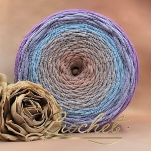 SZNUREK OMBRE POLIESTROWY 5mm – PŁASKI – CIELO MATTINO 245m CROCHET