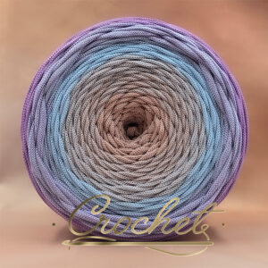 SZNUREK OMBRE POLIESTROWY 5mm – PŁASKI – CIELO MATTINO 245m CROCHET
