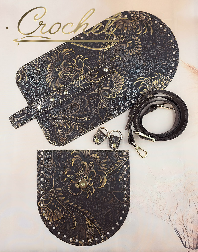 ZESTAW SKÓRZANY BAZA FREYA – CROCHET – ZŁOTY PRINT CHOCO EDITION OBSZYCIE ZŁOTE OKUCIA ZŁOTE IT3 ZESTAW SKÓRZANY BAZA FREYA - CROCHET - ZŁOTY PRINT CHOCO EDITION OBSZYCIE ZŁOTE OKUCIA ZŁOTE IT3 - obrazek 3