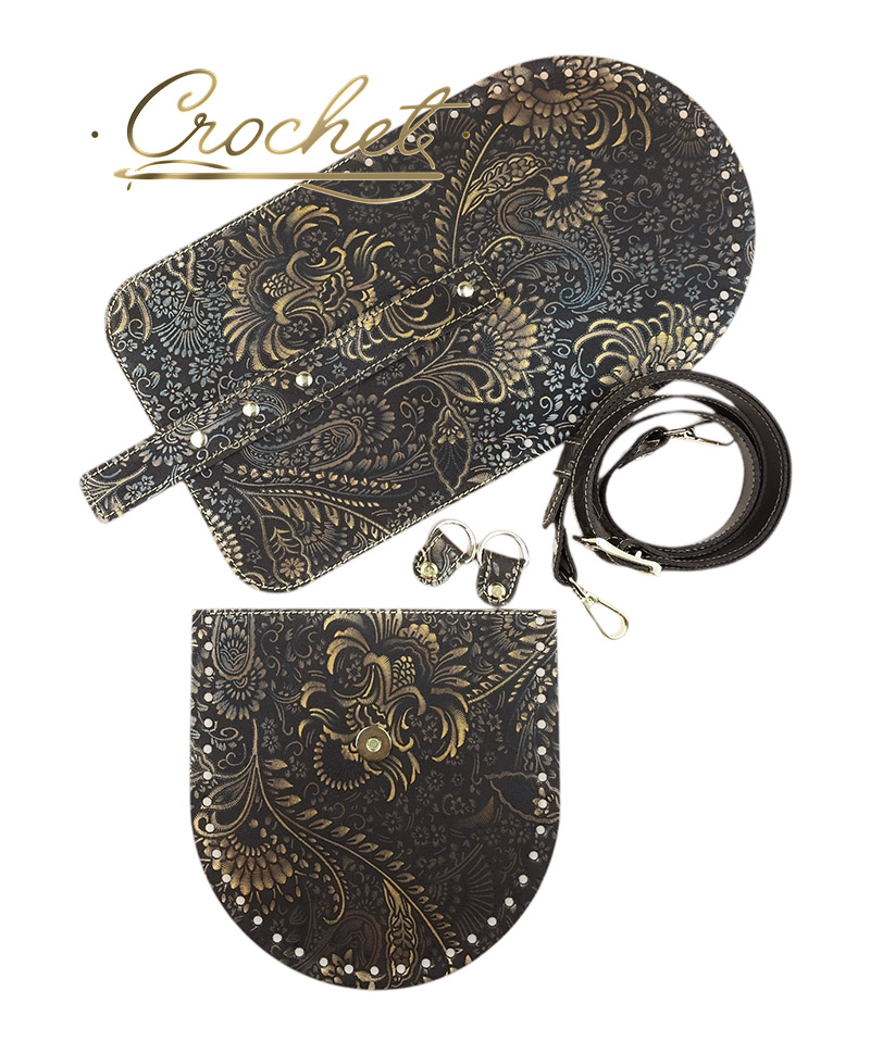 ZESTAW SKÓRZANY BAZA FREYA – CROCHET – ZŁOTY PRINT CHOCO EDITION OBSZYCIE ZŁOTE OKUCIA ZŁOTE IT3 ZESTAW SKÓRZANY BAZA FREYA - CROCHET - ZŁOTY PRINT CHOCO EDITION OBSZYCIE ZŁOTE OKUCIA ZŁOTE IT3 - obrazek 4