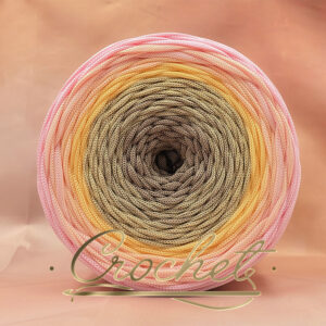 SZNUREK OMBRE POLIESTROWY 5mm – PŁASKI – ALBA DOLCE 250m CROCHET !!!1xłączenie NIE PRZESZKADZA W ROBÓTCE!!!