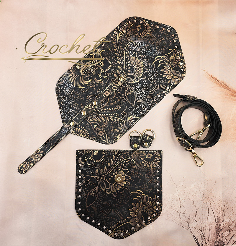ZESTAW SKÓRZANY BAZA ASTRID – CROCHET -ZŁOTY PRINT GLAMOUR EDITION OBSZYCIE ZŁOTE OKUCIA ZŁOTE IT ZESTAW SKÓRZANY BAZA ASTRID - CROCHET -ZŁOTY PRINT GLAMOUR EDITION OBSZYCIE ZŁOTE OKUCIA ZŁOTE IT - obrazek 3