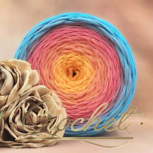 SZNUREK OMBRE POLIESTROWY 5mm – PŁASKI – CANDY CLOUD 250m CROCHET SZNUREK OMBRE POLIESTROWY 5mm – PŁASKI – CANDY CLOUD 250m CROCHET
