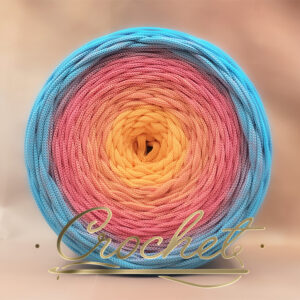 SZNUREK OMBRE POLIESTROWY 5mm – PŁASKI – CANDY CLOUD 250m CROCHET SZNUREK OMBRE POLIESTROWY 5mm – PŁASKI – CANDY CLOUD 250m CROCHET