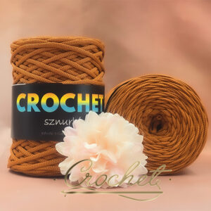 SZNUREK POLIESTROWY PŁASKI 3mm CROCHET – KARMEL 100mb