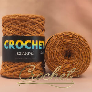 SZNUREK POLIESTROWY PŁASKI 3mm CROCHET – KARMEL 100mb