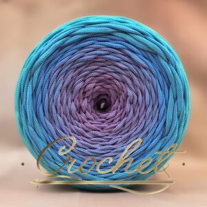 SZNUREK OMBRE POLIESTROWY 5mm – PŁASKI – BLUE DREAM 250m CROCHET