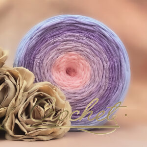 SZNUREK OMBRE POLIESTROWY 5mm – PŁASKI – ARIA PASTELLO 250m CROCHET