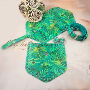 ZESTAW SKÓRZANY BAZA ASTRID – CROCHET – MONSTERA LAGOON EDITION OKUCIA SREBRNE IT3
