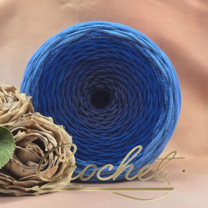 SZNUREK OMBRE POLIESTROWY 5mm – PŁASKI – BLUE DEPTH 250m CROCHET
