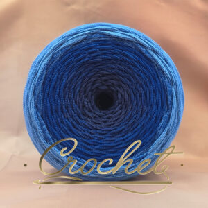 SZNUREK OMBRE POLIESTROWY 5mm – PŁASKI – BLUE DEPTH 250m CROCHET