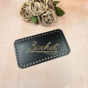 DNO PROSTOKĄTNE DO TOREBKI – CROCHET – 12x21cm CZARNY