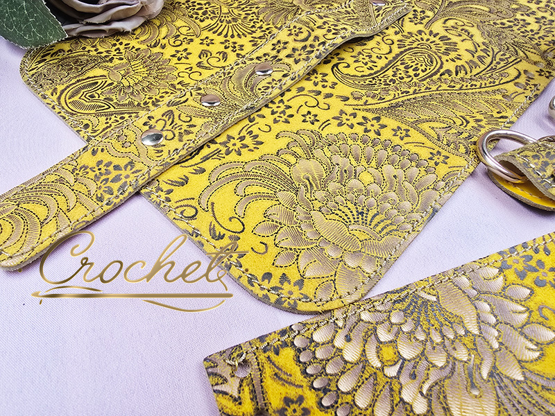 ZESTAW SKÓRZANY BAZA FREYA – CROCHET – ZŁOTY PRINT SUNNY EDITION OKUCIA ZŁOTE IT ZESTAW SKÓRZANY BAZA FREYA - CROCHET - ZŁOTY PRINT SUNNY EDITION OKUCIA ZŁOTE IT - obrazek 2