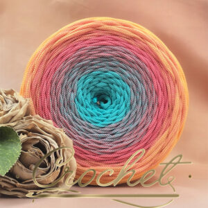 SZNUREK OMBRE POLIESTROWY 5mm – PŁASKI – CANDY BREEZE 250m CROCHET