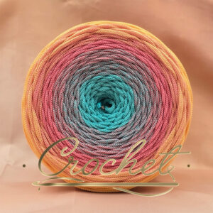 SZNUREK OMBRE POLIESTROWY 5mm – PŁASKI – CANDY BREEZE 250m CROCHET
