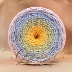 SZNUREK OMBRE POLIESTROWY 5mm – PŁASKI – FROZEN SUN 255m – CROCHET