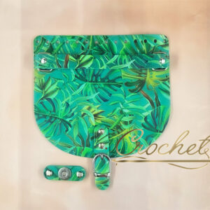 KLAPKA DO TOREBKI WZORKI – CROCHET MATCH/LAGUNA – 20x18cm RĄCZKA MONSTERA OKUCIA SREBRNE IT4 – LAGOON EDITION