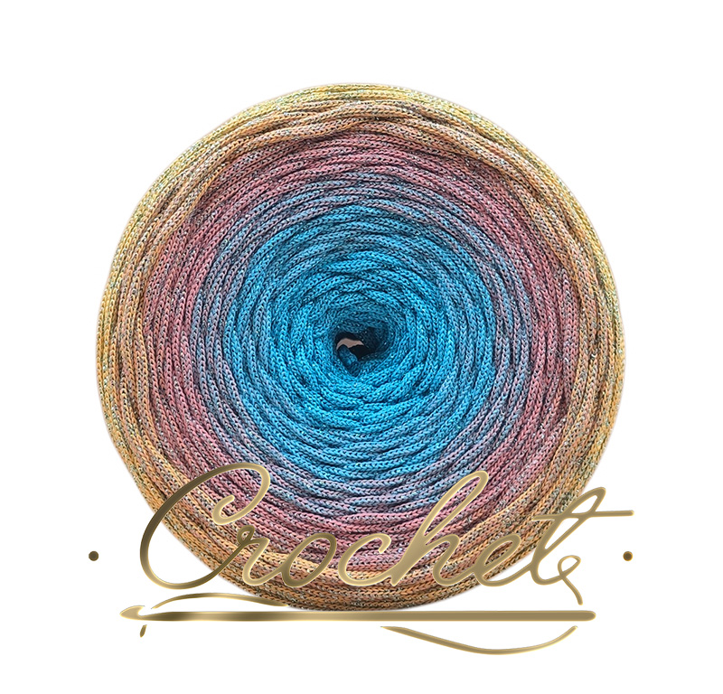 SZNUREK OMBRE POLIESTROWY 5mm – PŁASKI – AZURE BLOOM + BŁYSZCZĄCA NIĆ 230m CROCHET SZNUREK OMBRE POLIESTROWY 5mm - PŁASKI - AZURE BLOOM + BŁYSZCZĄCA NIĆ 230m CROCHET - obrazek 3