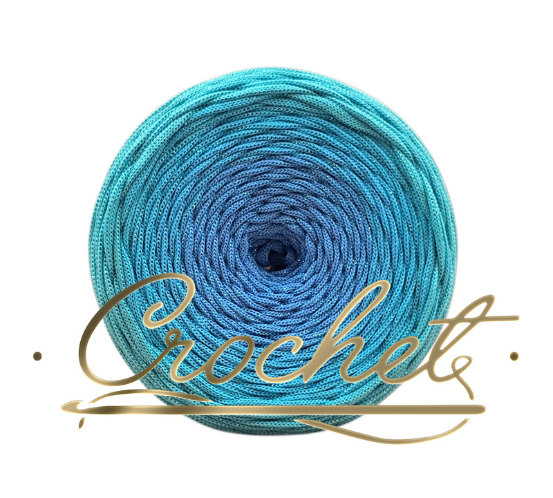 SZNUREK OMBRE POLIESTROWY 5mm – PŁASKI – AQUA GLOW + BŁYSZCZĄCA NIĆ 235m CROCHET SZNUREK OMBRE POLIESTROWY 5mm - PŁASKI - AQUA GLOW + BŁYSZCZĄCA NIĆ 235m CROCHET - obrazek 3