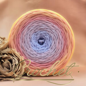 SZNUREK OMBRE POLIESTROWY 5mm – PŁASKI – FLORAL FROST 250m CROCHET SZNUREK OMBRE POLIESTROWY 5mm – PŁASKI – FLORAL FROST 250m CROCHET