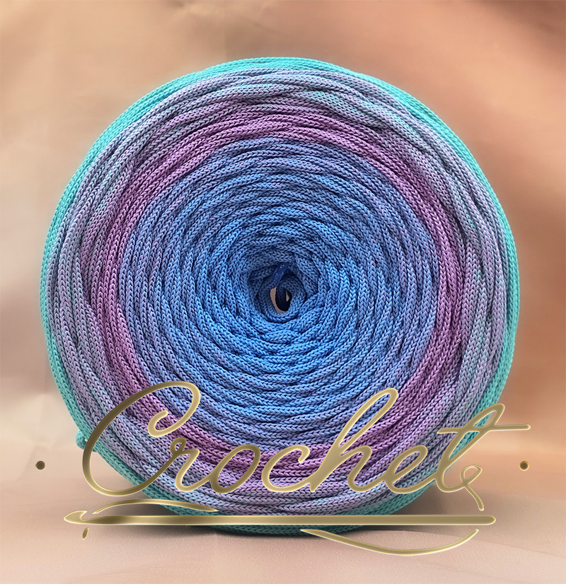 SZNUREK OMBRE POLIESTROWY 5mm – PŁASKI – BLU SERENO 250m CROCHET SZNUREK OMBRE POLIESTROWY 5mm - PŁASKI - BLU SERENO 250m CROCHET - obrazek 2