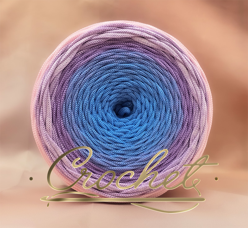 SZNUREK OMBRE POLIESTROWY 5mm – PŁASKI – LAWENDOWA CISZA 245m CROCHET SZNUREK OMBRE POLIESTROWY 5mm - PŁASKI - LAWENDOWA CISZA 245m CROCHET - obrazek 2