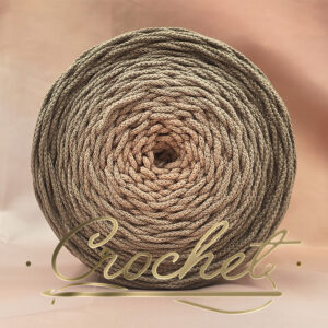 SZNUREK OMBRE POLIESTROWY 3mm – OKRĄGŁY – KAWOWA HARMONIA (3O) 325m CROCHET !!!2xłączenie NIE PRZESZKADZA W ROBÓTCE!!!