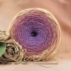 SZNUREK OMBRE POLIESTROWY 5mm – PŁASKI – DODATKOWY MELANŻ 290m CROCHET