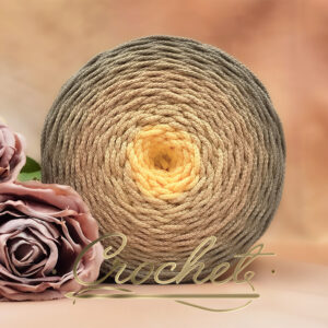 SZNUREK OMBRE POLIESTROWY 3mm – OKRĄGŁY – ZŁOCISTY BLASK (3O) 325m CROCHET