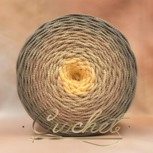SZNUREK OMBRE POLIESTROWY 3mm – OKRĄGŁY – ZŁOCISTY BLASK (3O) 325m CROCHET
