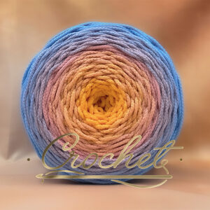 SZNUREK OMBRE POLIESTROWY 3mm – OKRĄGŁY – FIORI PASTELLO (3O) 275m CROCHET !!!3xłączenie + krótszy zew. kolor NIE PRZESZKADZA W ROBÓTCE!!!