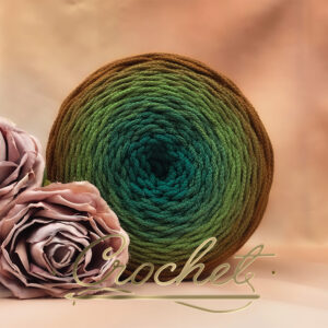 SZNUREK OMBRE POLIESTROWY 3mm – OKRĄGŁY – LEŚNE KIWI (3O) 325m CROCHET
