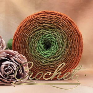 SZNUREK OMBRE POLIESTROWY 3mm – OKRĄGŁY – JESIENNE KIWI (3O) 295m CROCHET
