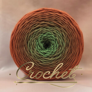 SZNUREK OMBRE POLIESTROWY 3mm – OKRĄGŁY – JESIENNE KIWI (3O) 295m CROCHET