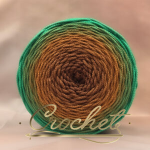 SZNUREK OMBRE POLIESTROWY 3mm – OKRĄGŁY – HONEY MOSS (3O) 290m CROCHET