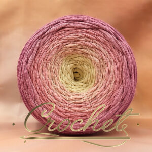 SZNUREK OMBRE POLIESTROWY 5mm – PŁASKI – PERLA MORA 250m CROCHET SZNUREK OMBRE POLIESTROWY 5mm – PŁASKI – PERLA MORA 250m CROCHET