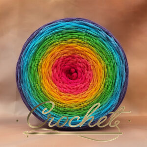 SZNUREK OMBRE POLIESTROWY 5mm – PŁASKI – RAINBOW FANTAZY 240m – CROCHET – OMBRE FLOW SZNUREK OMBRE POLIESTROWY 5mm – PŁASKI – RAINBOW FANTAZY 240m – CROCHET – OMBRE FLOW